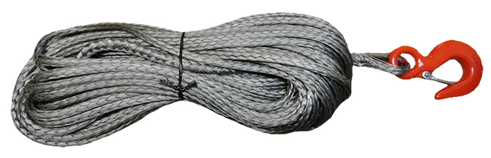 6mm x 15m ATV Graphite Synthetic 12-Strand Dyneema Â® Winch Rope With Hook